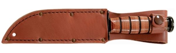 KA-BAR&#174; Full-Size Plain Brown Leather Sheath