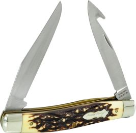 Schrade 877UH - Muskrat Guthook Lockblade Folding Pocket Knife